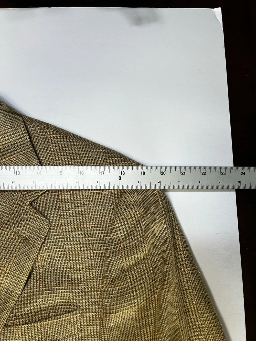 Brooks Brothers Sand Beige SILK/WOOL Windowpane Sports Coat Jacket Mens•42 Suit